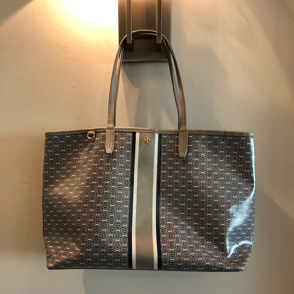 Tory Burch Gemini Link Tote French grey/gray